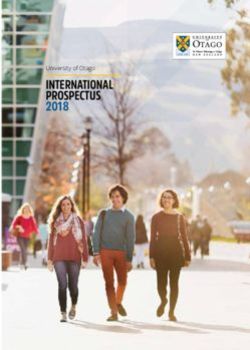 INTERNATIONAL PROSPECTUS 2018 - University of Otago