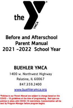 BUEHLER YMCA Before and Afterschool Parent Manual 2021 -2022 School Year