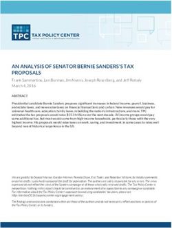 AN ANALYSIS OF SENATOR BERNIE SANDERS'S TAX PROPOSALS