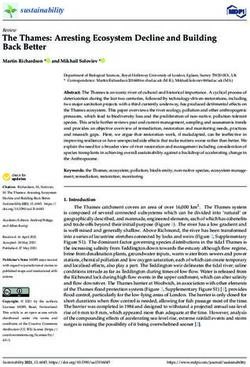 The Thames: Arresting Ecosystem Decline and Building Back Better