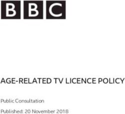 AGE-RELATED TV LICENCE POLICY - Public Consultation Published: 20 November 2018 - BBC