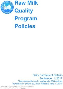Raw Milk Quality Program Policies - Dairy Farmers of Ontario