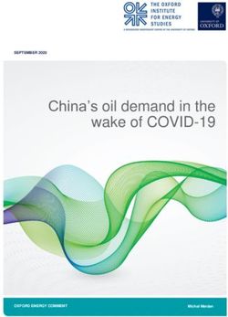 China's oil demand in the wake of COVID-19 - Oxford Institute ...