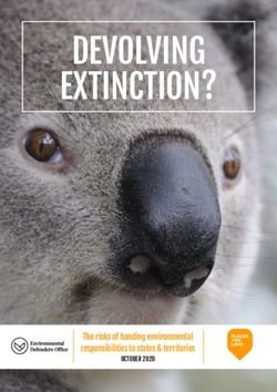 DEVOLVING EXTINCTION? - The risks of handing environmental responsibilities to states & territories - Places you love