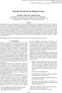 Detecting Troll Tweets in a Bilingual Corpus - Association for ...