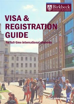 VISA & REGISTRATION GUIDE - for full-time international students - Last updated: May 2021 - Birkbeck, University of London