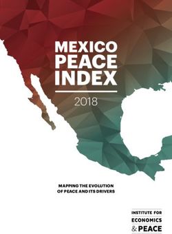 2018 MAPPING THE EVOLUTION OF PEACE AND ITS DRIVERS - Vision of Humanity