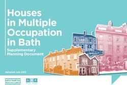 Houses in Multiple Occupation in Bath - Supplementary Planning Document Adopted July 2013