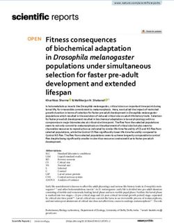Fitness consequences of biochemical adaptation in Drosophila melanogaster populations under simultaneous selection for faster pre adult ...