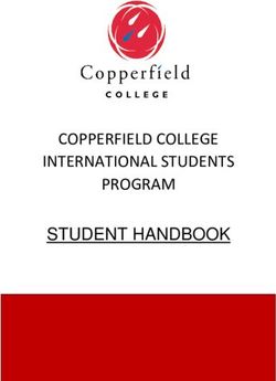 STUDENT HANDBOOK COPPERFIELD COLLEGE INTERNATIONAL STUDENTS PROGRAM