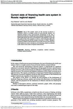 Current state of financing health care system in Russia: regional aspect