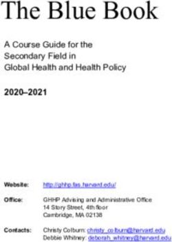 The Blue Book A Course Guide for the Secondary Field in Global Health and Health Policy