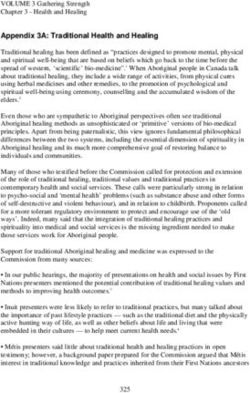 Appendix 3A: Traditional Health and Healing - CAID