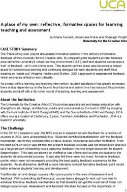A place of my own: reflective, formative spaces for learning teaching and assessment