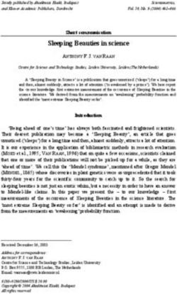 Sleeping Beauties in science