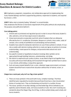 Every Student Belongs: Questions & Answers for District Leaders - Oregon.gov