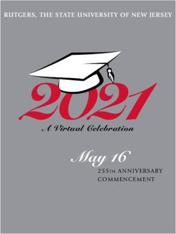May 16 A Virtual Celebration - RUTGERS, THE STATE UNIVERSITY OF NEW JERSEY - Rutgers University