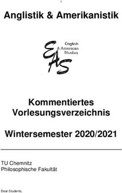 Anglistik & Amerikanistik - Kommentiertes Vorlesungsverzeichnis Wintersemester 2020/2021 - TU Chemnitz