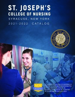 SYRACUSE, NEW YORK 2021-2022 CATALOG - ST. JOSEPH'S COLLEGE OF NURSING IS PROUD TO HAVE BEEN REDESIGNATED BY THE NATIONAL LEAGUE IN NURSING ...