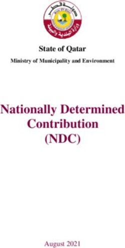 Ndc Nationally Determined Contribution State Of Qatar August Unfccc