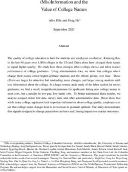 (Mis)Information and the Value of College Names