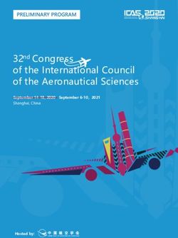 32 Congress of the International Council of the Aeronautical Sciences - PRELIMINARY PROGRAM - ICAS2020