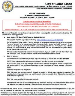 City of Loma Linda 25541 Barton Road, Loma Linda, CA 92354 (909) 799-2830 (909) 799-2894 From the Department of Community Development