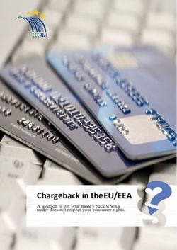 Chargeback in the EU/EEA - A solution to get your money back when a trader does not respect your consumer rights - Europäisches ...