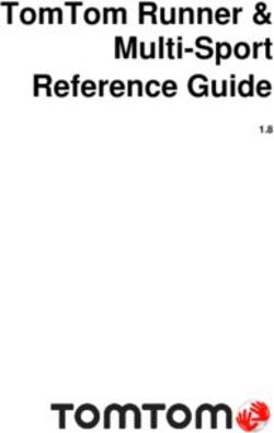 TOMTOM RUNNER & MULTI-SPORT REFERENCE GUIDE