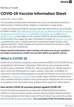 COVID-19 Vaccine Information Sheet - Ministry Of Health And ...