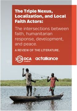 The Triple Nexus, Localization, and Local Faith Actors: The intersections between faith, humanitarian response, development, and peace. A REVIEW ...