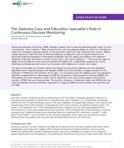 The Diabetes Care and Education Specialist's Role in Continuous Glucose Monitoring