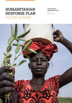 HUMANITARIAN RESPONSE PLAN SOUTH SUDAN - HUMANITARIAN PROGRAMME CYCLE 2021