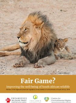 Fair Game? Improving the well-being of South African wildlife - Review of the legal and practical regulation of the welfare of wild animals in ...