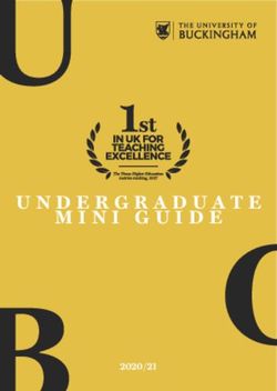 MINI GUIDE - University of Buckingham