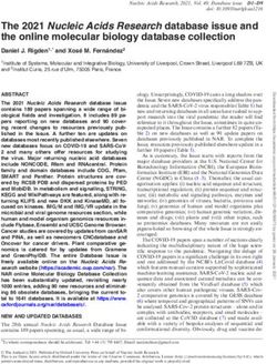 The 2021 NucleicAcidsResearchdatabase issue and the online molecular biology database collection