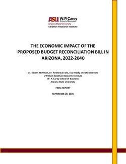 THE ECONOMIC IMPACT OF THE PROPOSED BUDGET RECONCILIATION BILL IN ARIZONA, 2022-2040 - Seidman Research Institute