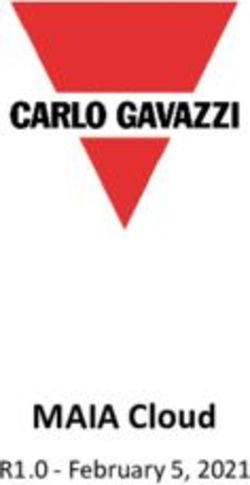 MAIA Cloud R1.0 - February 5, 2021 - Carlo Gavazzi