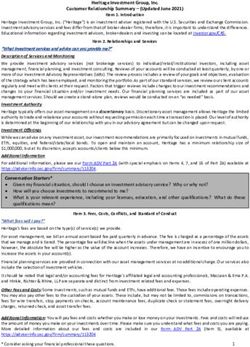 Heritage Investment Group, Inc. Customer Relationship Summary - (Updated June 2021)