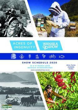 ACRES OF INGENUITY SHOW SCHEDULE 2020 - Wanaka A&P Show
