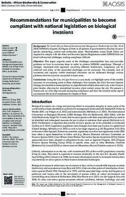 Recommendations for municipalities to become compliant with national legislation on biological invasions - CORE