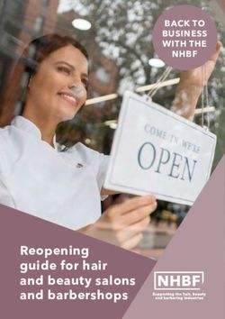 Reopening guide for hair and beauty salons and barbershops - BACK TO BUSINESS WITH THE NHBF