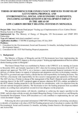 TERMS OF REFERENCE FOR CONSULTANCY SERVICES TO DEVELOP GCF FUNDING PROPOSAL AND ENVIRONMENTAL, SOCIAL AND ECONOMIC CO-BENEFITS, INCLUDING ...
