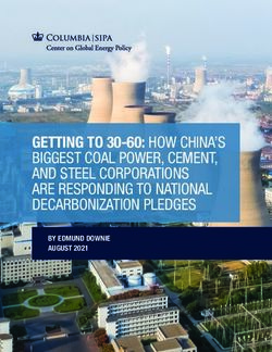 GETTING TO 30-60: HOW CHINA'S - BIGGEST COAL POWER, CEMENT, AND STEEL CORPORATIONS ARE RESPONDING TO NATIONAL DECARBONIZATION PLEDGES