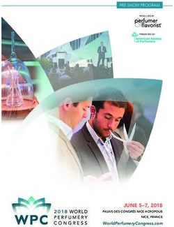 JUNE 5-7, 2018 - PRE-SHOW PROGRAM - Perfumer & Flavorist