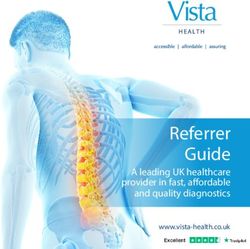 Referrer Guide A leading UK healthcare provider in fast, affordable and quality diagnostics - Vista Health