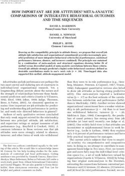 HOW IMPORTANT ARE JOB ATTITUDES? META-ANALYTIC COMPARISONS OF INTEGRATIVE BEHAVIORAL OUTCOMES AND TIME SEQUENCES