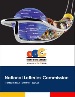 National Lotteries Commission - STRATEGIC PLAN | 2020/21 2024/25