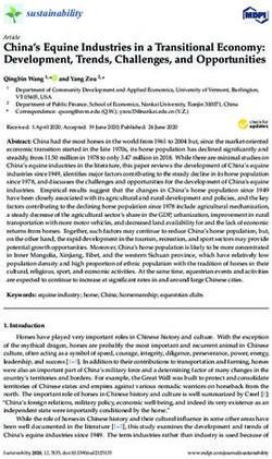 China's Equine Industries in a Transitional Economy: Development, Trends, Challenges, and Opportunities - MDPI