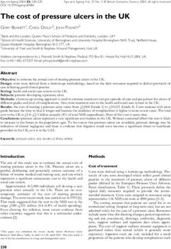 The cost of pressure ulcers in the UK - GERRY BENNETT 1, CAROL DEALEY 2, JOHN POSNETT 3